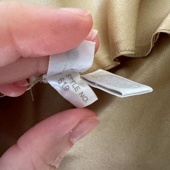 Vintage Silk Square Neck Champagne Tank Top - Picture 8 of 9